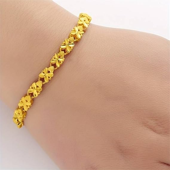 18k Gold Four-Leaf Clover Bracelet