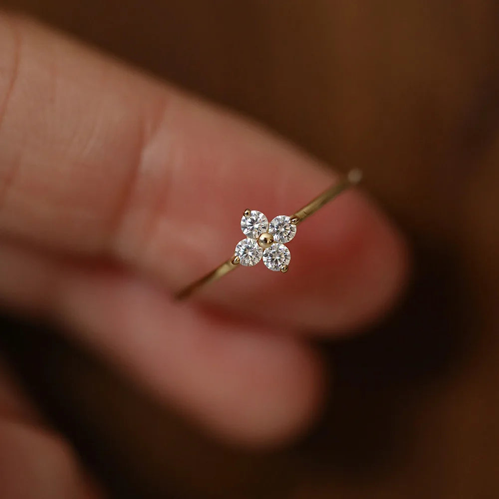 Four-Petal Bloom Ring