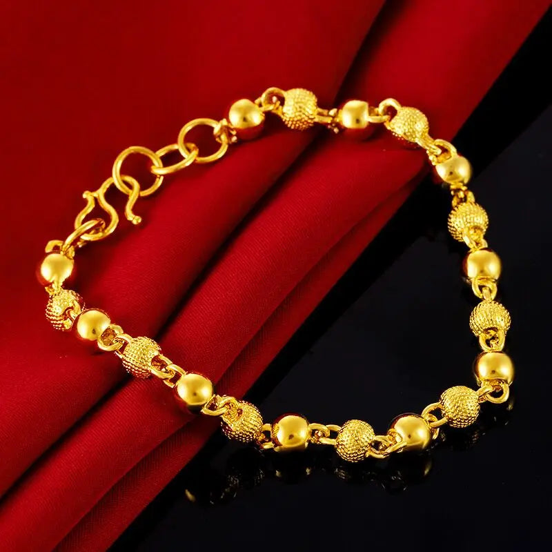 Golden Buddha Bead Bracelet