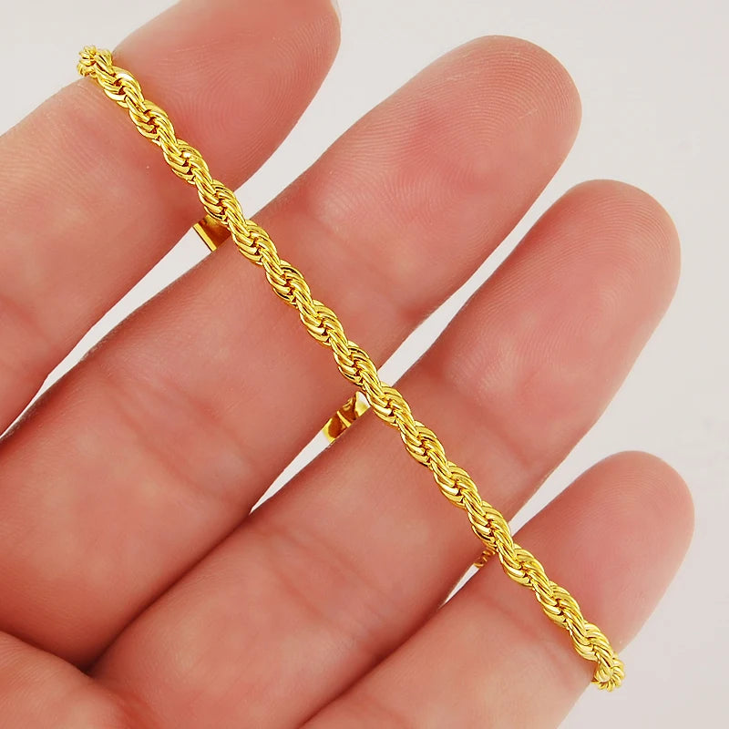 Golden Woven Rope Bracelet