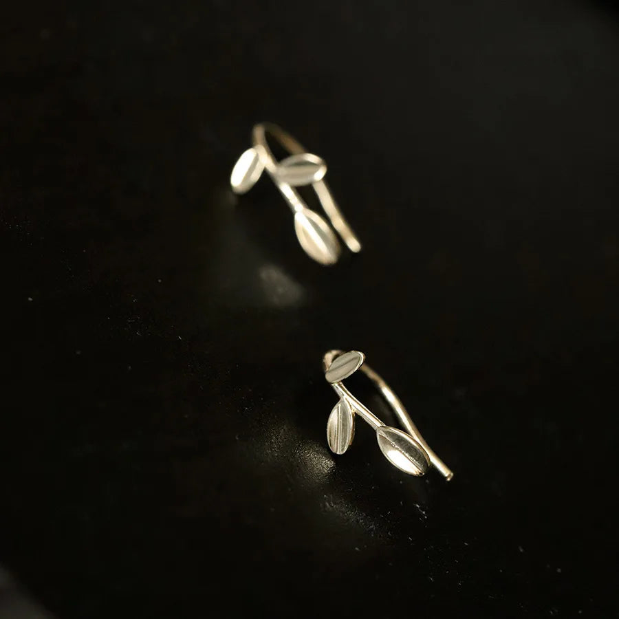 Golden Petal Path Earrings