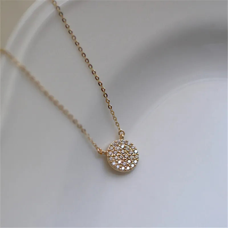 Romance Pavé Circle Necklace