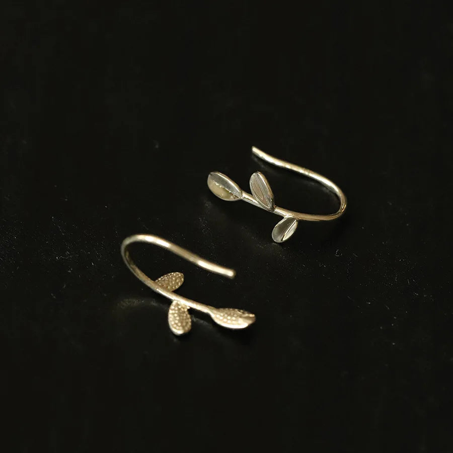 Golden Petal Path Earrings