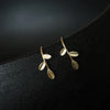 Golden Petal Path Earrings