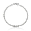 Silver Woven Rope Bracelet