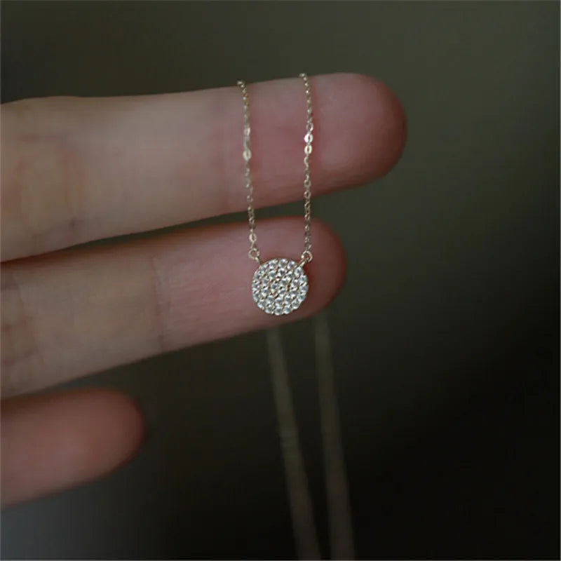 Romance Pavé Circle Necklace