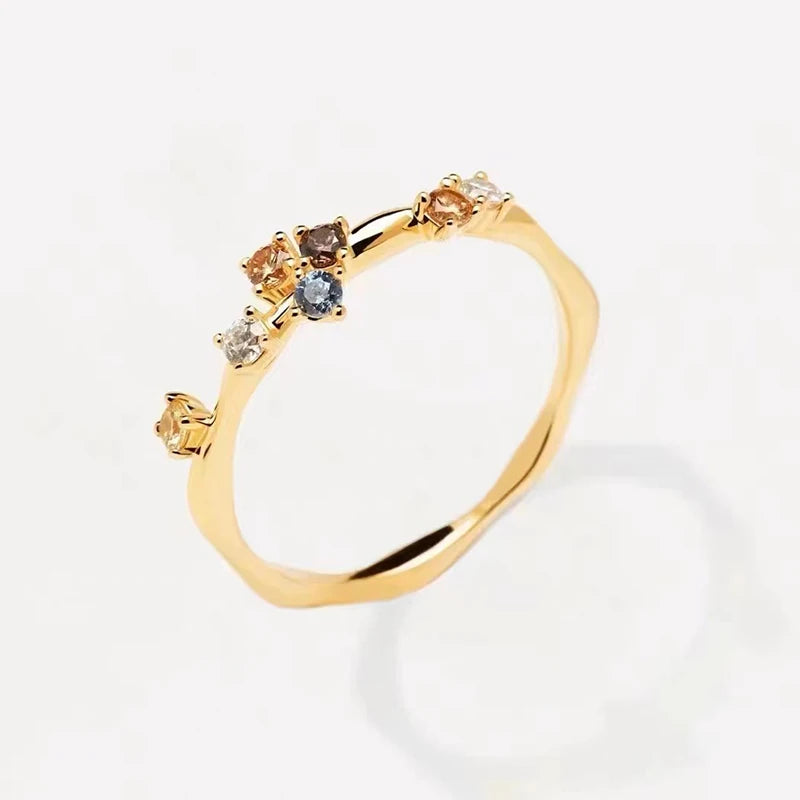 Celestial Duo Rings – Crown & Stars