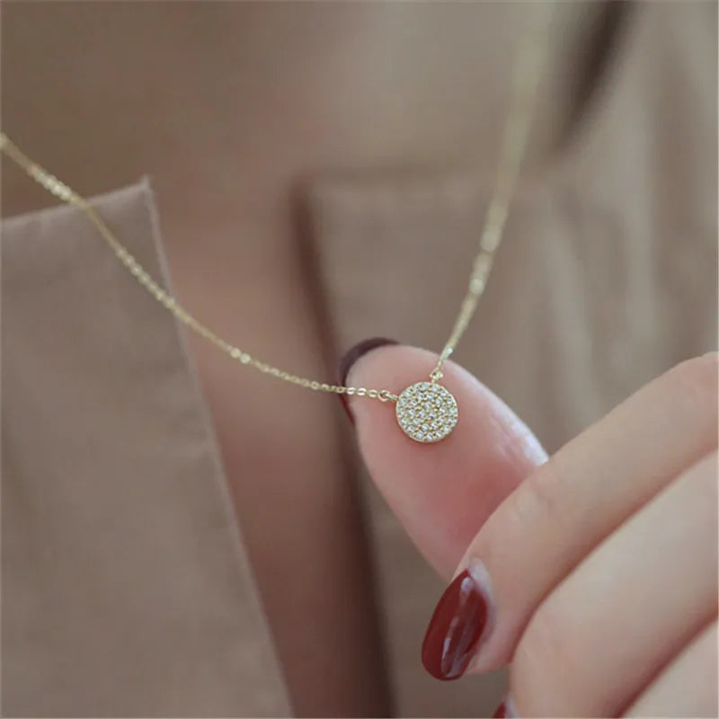 Romance Pavé Circle Necklace